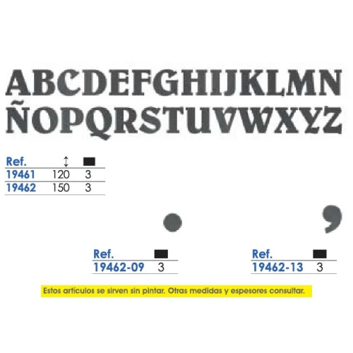 LETRAS FORJA MAYÚSCULAS