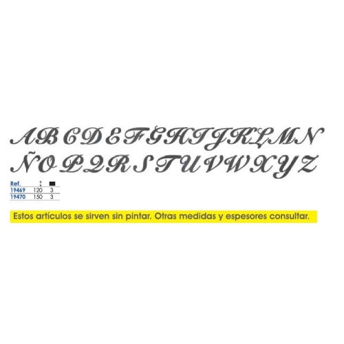 LETRAS FORJA MAYÚSCULAS BARROCAS