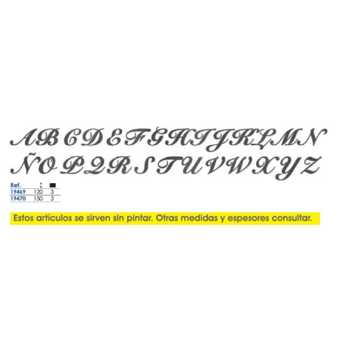 LETRAS FORJA MAYÚSCULAS BARROCAS
