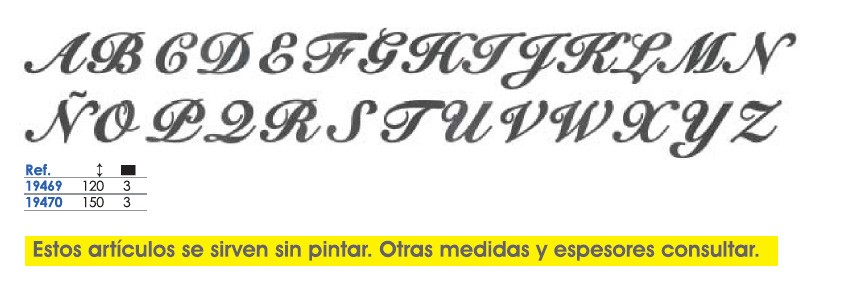 LETRAS FORJA MAYÚSCULAS BARROCAS