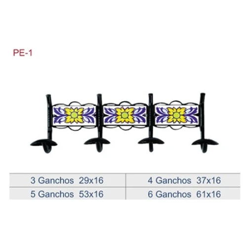 PERCHA PARED FORJA
