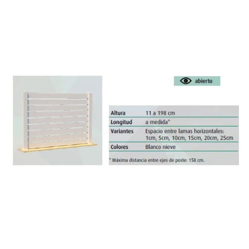 VALLA PVC DLAQUILES 100