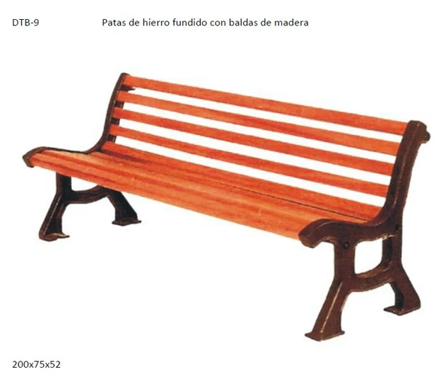 BANCO MADERA PATAS HIERRO FUNDIDO DTB9