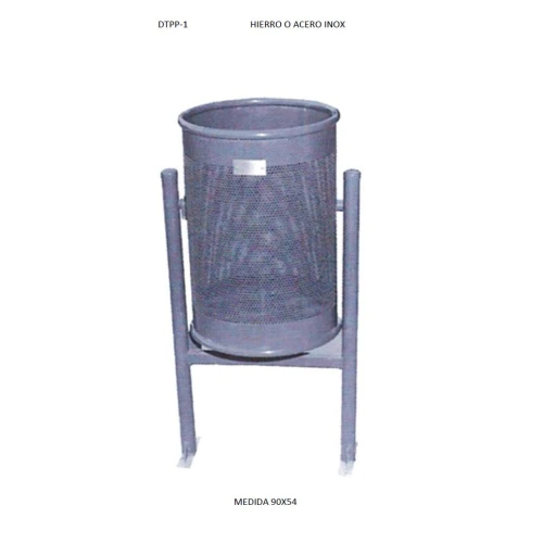 PAPELERA HIERRO O ACERO INOX REDONDA