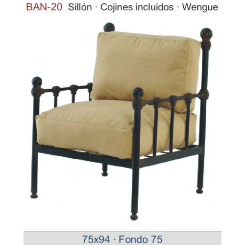 SILLÓN DE FORJA ARTÍSTICA DTBAN-20