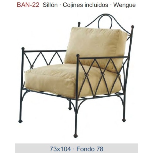 SILLÓN DE FORJA ARTÍSTICA DTBAN-22