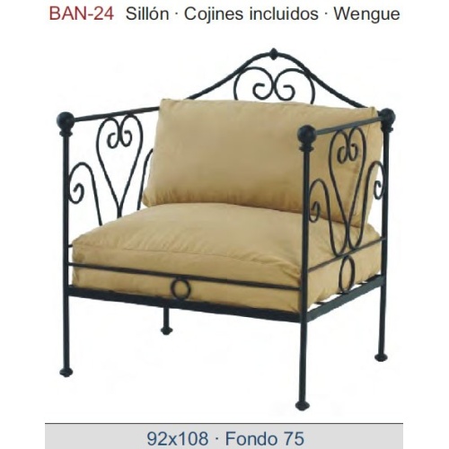 SILLÓN DE FORJA ARTÍSTICA