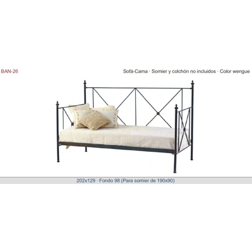 SOFÁ-CAMA DE FORJA ARTÍSTICA DTBAN-26