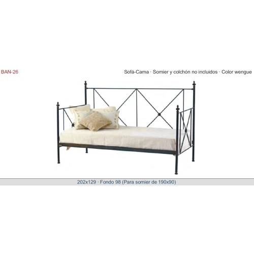 SOFÁ-CAMA DE FORJA ARTÍSTICA DTBAN-26