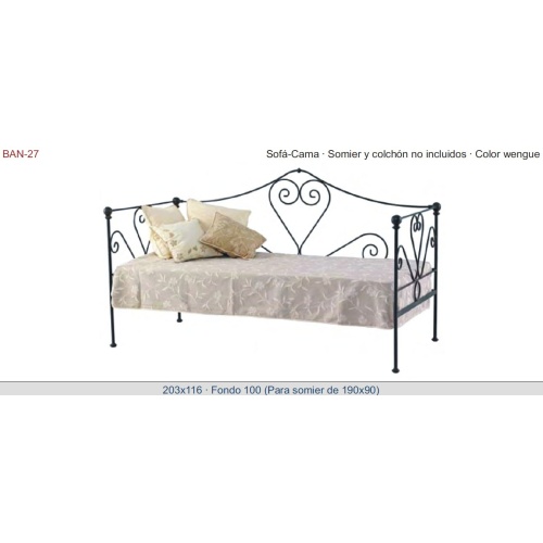SOFÁ-CAMA DE FORJA ARTÍSTICA DTBAN-27