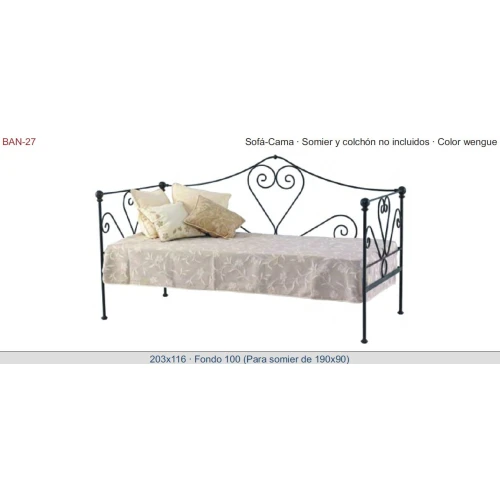 SOFÁ-CAMA DE FORJA ARTÍSTICA DTBAN-27