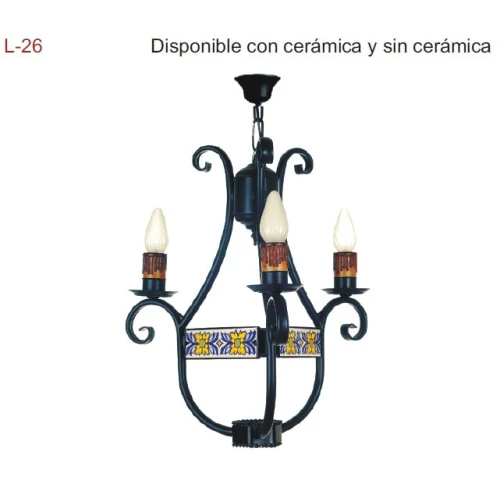 LÁMPARA DE TECHO DE FORJA DTL-26