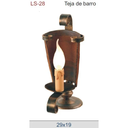 LÁMPARA DE SOBREMESA CON TEJA