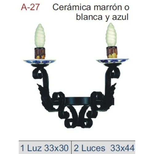 APLIQUE DE FORJA CON CERÁMICA DT-27