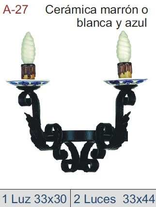 APLIQUE DE FORJA CON CERÁMICA DT-27