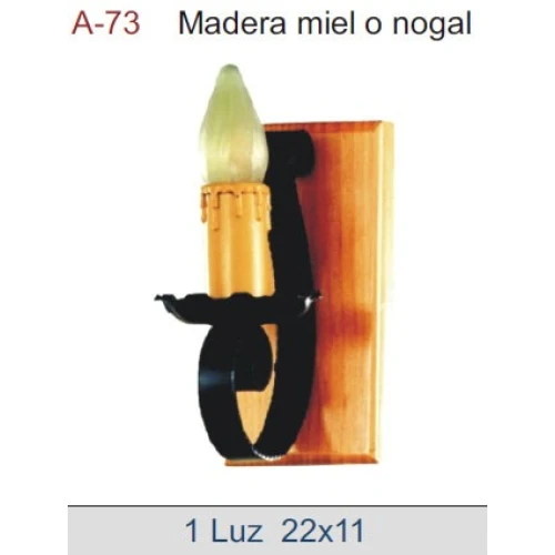 APLIQUE DE FORJA CON MADERA