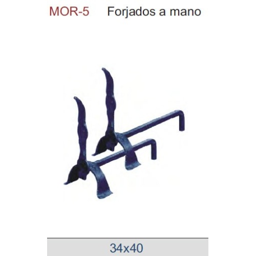 MORILLOS PARA LEÑA DE HIERRO FORJADO