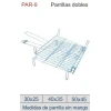 PARRILLA DOBLE PARA LUMBRE Y BARBACOA