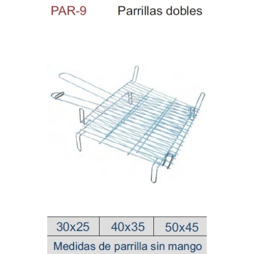 PARRILLA DOBLE PARA LUMBRE Y BARBACOA