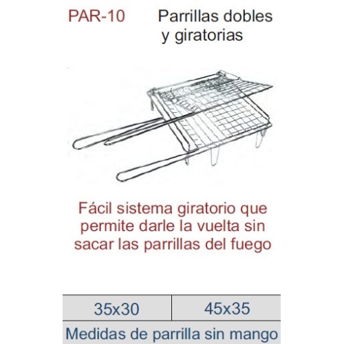 PARRILLA DOBLE Y GIRATORIA